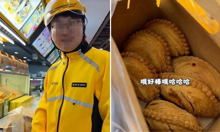 Meituan delivery rider says he flew to S’pore for S$454 to pick up S$13.50 worth of curry puffs 0