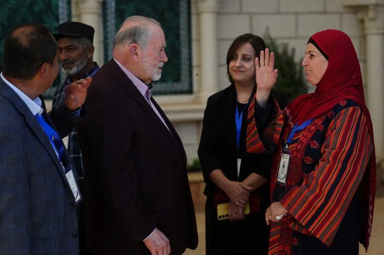 US ambassador Mike Huckabee visits Palestinian town amid rise in West Bank settler violence