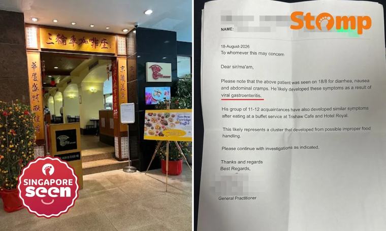 Group of 12 experience food poisoning after buffet at Hotel Royal, SFA finds no lapses after inspection