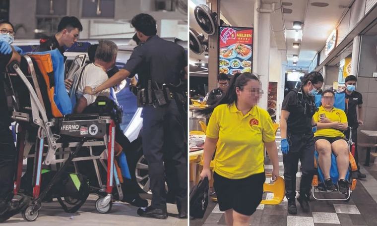 Man arrested after assaulting 3 people at Bedok coffee shop, knocking police officer’s glasses off and uttering vulgarities 0