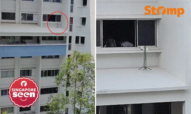 ‘Big and heavy’ iron rack removed from Tampines HDB ledge after Stomper warns: ‘Anytime will hit people to death’