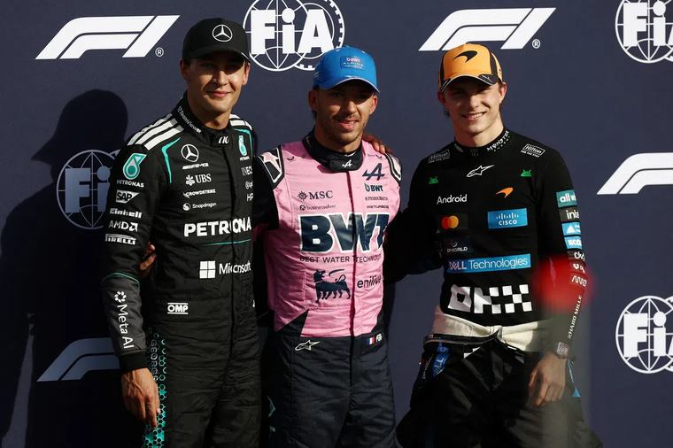 Gasly makes his move to keep Russell in check on and off the track